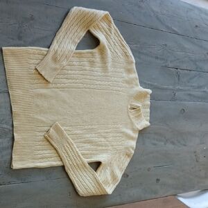 Saks Fifth Avenue Cream Turtleneck Sweater